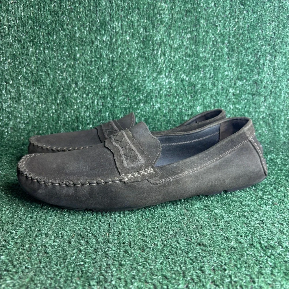 Bottega Veneta Intrecciato‎ Suede Driving Loafers Luxury Moccasins Brown Mens 11